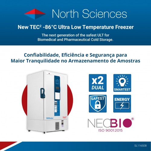 Ultra Low Temperature Freezer -86oC TEC2 da North Sciences: caracter&iacute;sticas