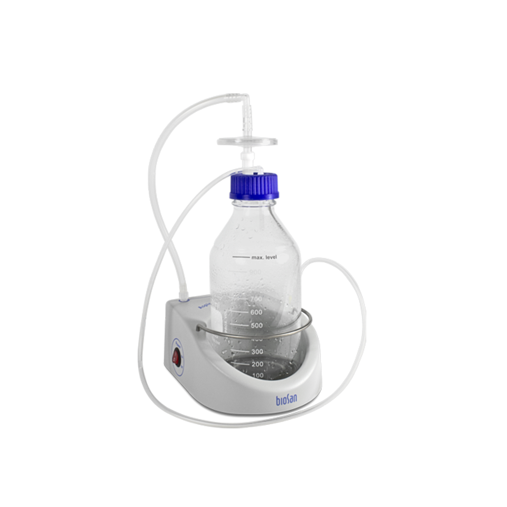 Aspirador com frasco para meio de cultura de c&eacute;lulas e reagentes - 1L