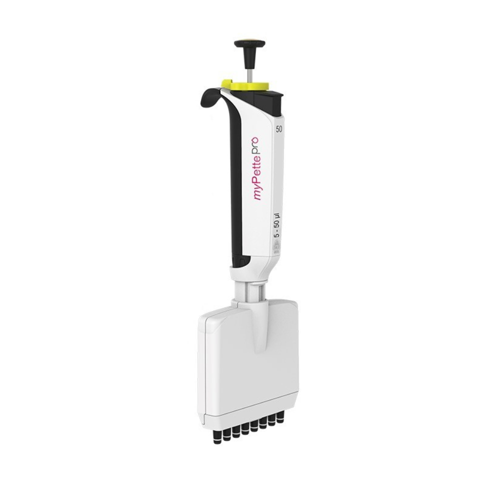 Micropipeta Multicanal AHN myPette Pro com 8 canais Volume Vari&aacute;vel de 5 &ndash; 50 &micro;l