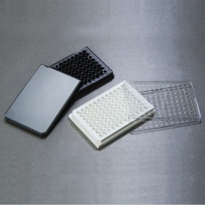 Placas com 96 po&ccedil;os Brancas ou Pretas para Cultura de C&eacute;lulas