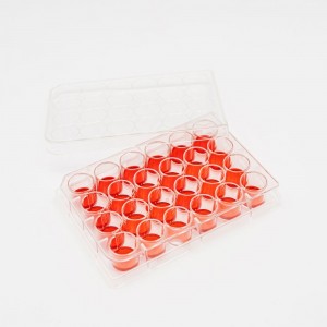 Placa para cultura celular com 24 po&ccedil;os