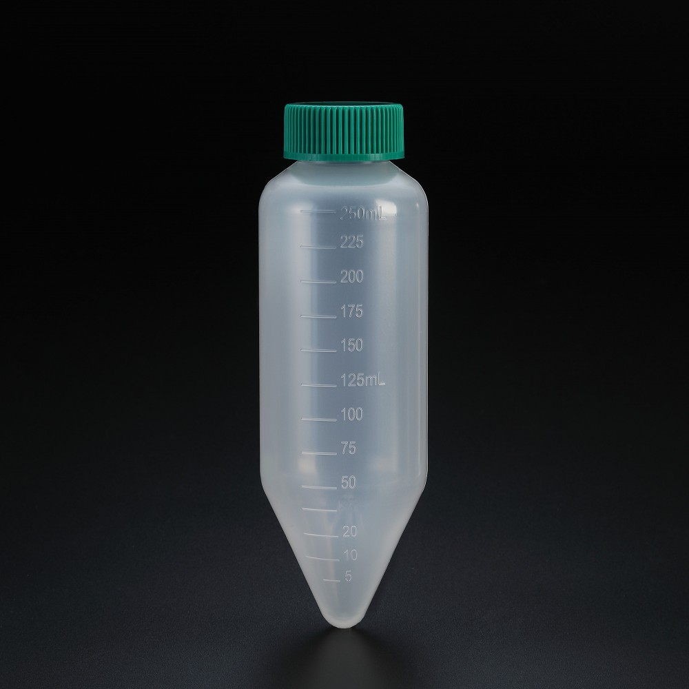 Tubo c&ocirc;nico 250 ml para armazenamento de amostras e centrifuga&ccedil;&atilde;o